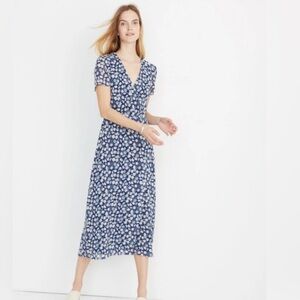 Madewell Blue Floral Maxi Dress